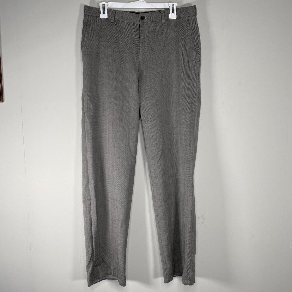 Liz Claiborne Dress Pants Men's 33 x 32 Mid Rise Gray Business Office